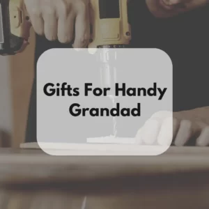 Grandpa creating furniture and using his new gift tools