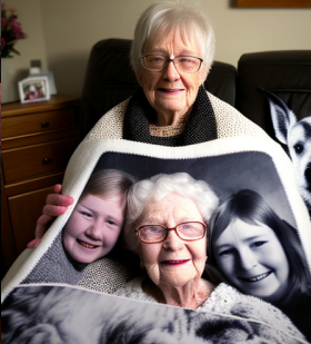 personalised grandma blanket